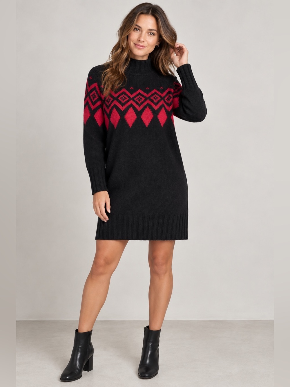 Banana Republic Sweater Dress Adria Fair Isle Wool Yak xl